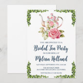 Botanical Garden Tea Party vrijgezellenfeest Kaart (Voorkant / Achterkant)