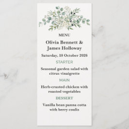 Botanical Garden Wedding Menu Cards