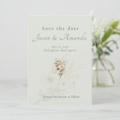 Botanical Garden Wedding Save the Date Invitation (Debout devant)