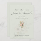 Botanical Garden Wedding Save the Date Invitation (Devant / Derrière)