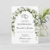 Botanical garden with ring Wedding Invitation (Debout devant)