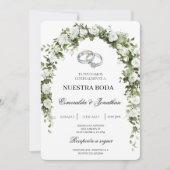 Botanical garden with ring Wedding Invitation (Devant)