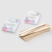 Botanical Gilded Gold Greenery Pink Rose Wedding Handwaaier (Niet-gemonteerd)