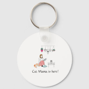 Botanical Girl Line Art Personalized  Sleutelhanger