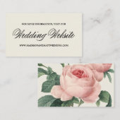 Botanical Glamour | Kaart van de trouwwebsite (Voorkant / Achterkant)