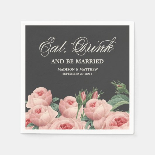 Botanical Glamour | Serviettes en papier personnal (Devant)