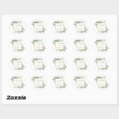 Botanical Gold Greenery Wedding Ronde Sticker (Vel)