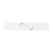 Botanical Gold Greenery Wedding Uitnodigingen Wikkel (Vlak)