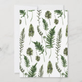 Botanical Green 18e anniversaire Invitation (Dos)