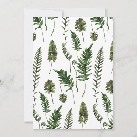 Botanical Green 18e anniversaire Invitation (Dos)