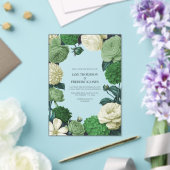 Botanical Green, Fern Shadow & Ivory Bud Wedding Acryl Uitnodigingen (Insitu (Huwelijk))