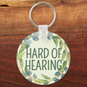 Botanical Hard of Hearing Green Deafness Sleutelhanger (Voorkant)