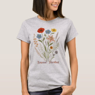 Botanical Heartbeat- dgn door Maaya Prints, Dames T-shirt