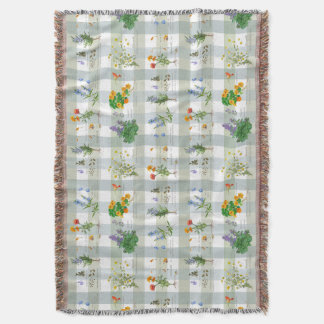 Botanical Herbal checkered Deken