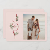 Botanical JOY Christmas Kaart (Voorkant / Achterkant)