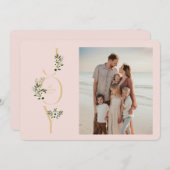 Botanical JOY Christmas Kaart (Voorkant / Achterkant)