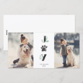 Botanical Joy Empreinte de Patte | Carte Photo de  (Devant / Derrière)