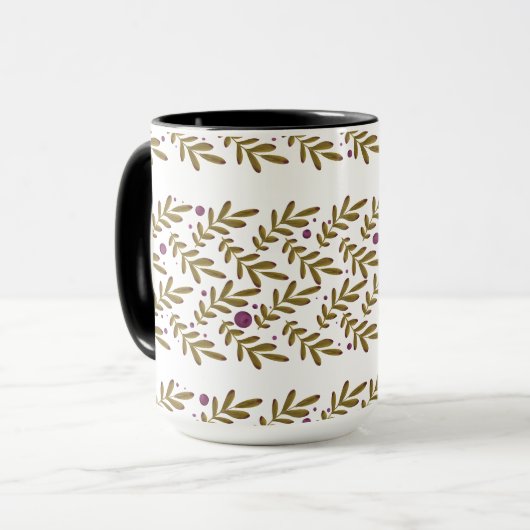 Botanical Leaf Combo Mug (15 oz) Mok (Voorkant links)