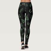 Botanical Leaf Design Leggings – Trendy & Comfy (Achterkant)