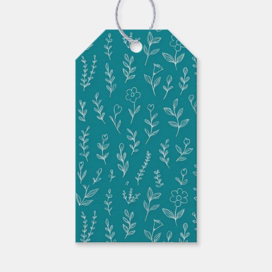Botanical Leaf Nature Cadeaulabel (Voorkant)