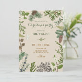 Botanical leaves christmas kaart (Staand voorkant)