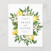 Botanical Lemon Blossoms Lijst Save the Date (Voorkant)