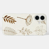 Botanical Line Art Phone Case – Minimalist Floral  (Achterkant (horizontaal))