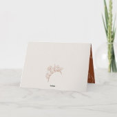 Botanical Line Art Verbrand Sinaasappel Dank u kaa Bedankkaart (Achterkant)