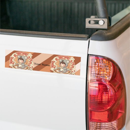 Botanical Nature Lover Chibi Koala Sticker (Sur camion)