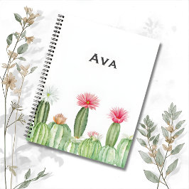 Botanical Notebook – Blooming Cactus Garden 🌵 Notitieboek