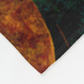 Botanical Orchid Greens & Golds Fleece Deken (Hoek)