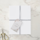 Botanical Outline Sage & Blush Floral Wedding  Cadeaulabel (Met Touw)