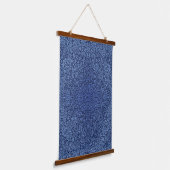 Botanical Pattern in Blue 2 Hangend Wandkleed (Gebogen)