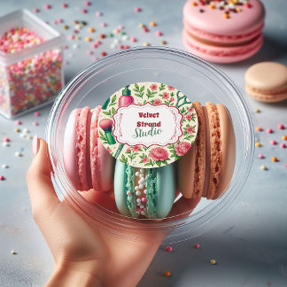 Botanical Pink Stylist Beauty Business Ronde Sticker