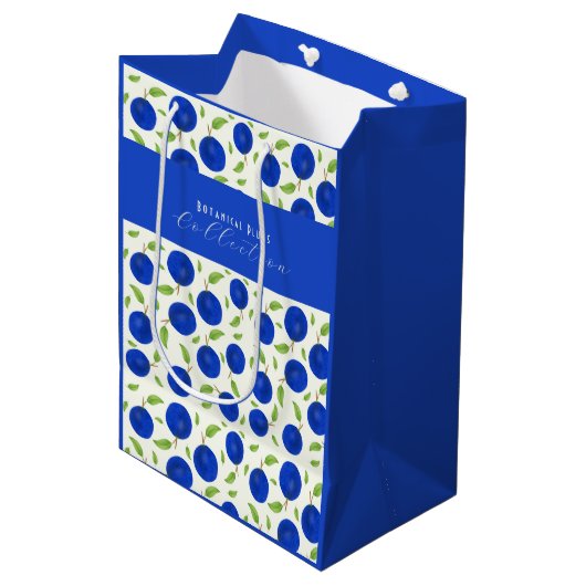 Botanical Plums Collection Ivory Medium Cadeauzakje (Voorkant Gekanteld)