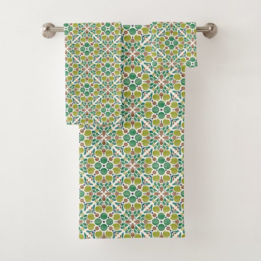 Botanical Pop - Olive Bad Handdoek (Insitu)