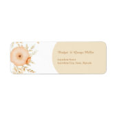 Botanical Rustic Warm bloemenboho Etiket (Voorkant)