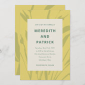 Botanical Sketch Citrus Gold Wedding Invitation (Devant / Derrière)