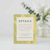 Botanical Sketch Citrus Wedding Enclosure Card Informatiekaartje (Staand voorkant)