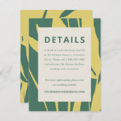 Botanical Sketch Citrus Wedding Enclosure Card Informatiekaartje (Voorkant / Achterkant)