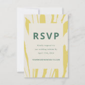 Botanical Sketch Citrus Wedding RSVP Card (Devant)