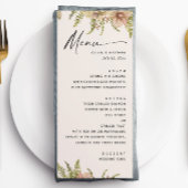 Botanical Soft Warm Taupe Wedding | Fern Greenery Menu