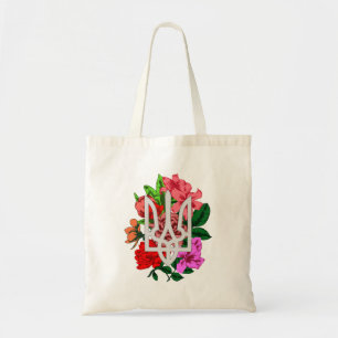 Botanical still and Oekrainian trident tryzub Tote Bag