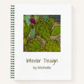 Botanical Succulent Desert Cactus  Notitieboek (Voorkant)