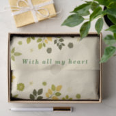 Botanical Tree To From Handmade with gift Tissuepapier (Geschenk)