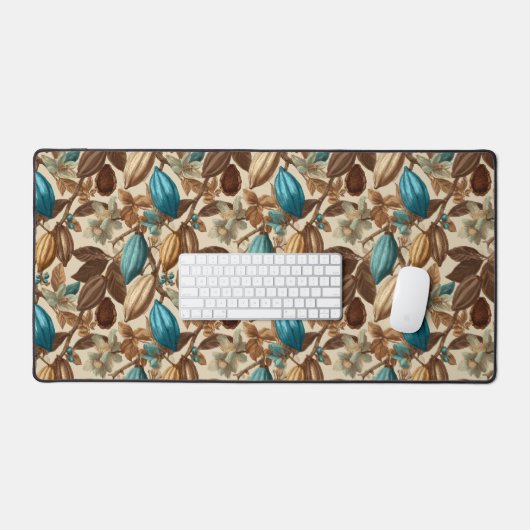 Botanical Turquoise Cacao Pattern  (Clavier et souris)
