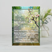 Botanical Water Creek Wedding Uitnodigingen (Staand Voorkant)