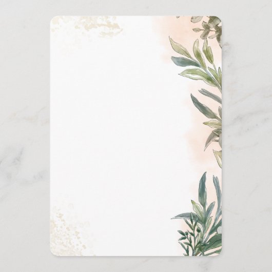 Botanical Watercolor Wedding Invitation  (Dos)