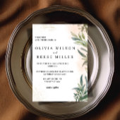 Botanical Watercolor Wedding Invitation 