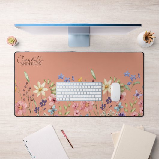 Botanical Watercolor Wildflowers  Peach (Bureau 1)